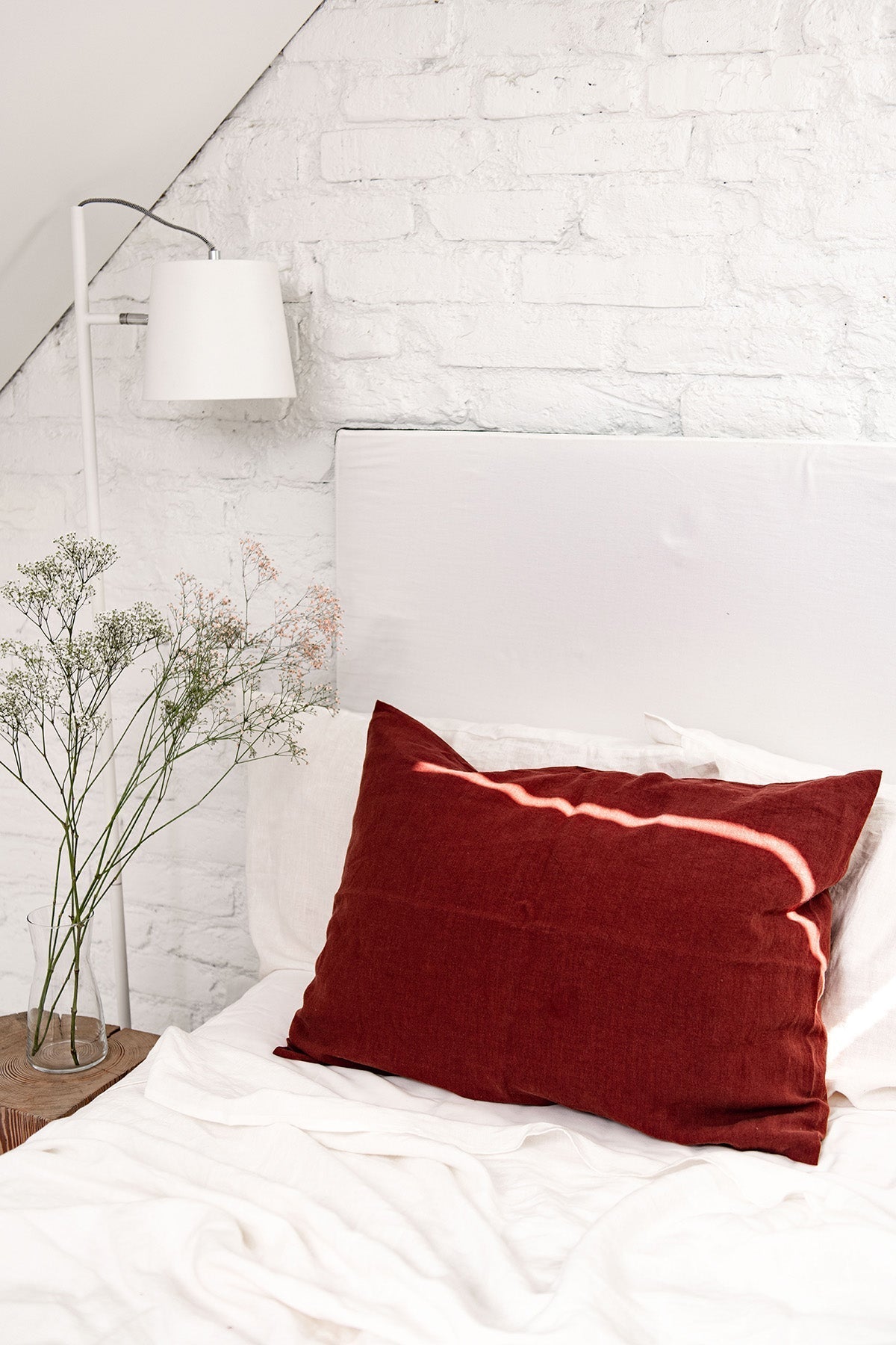 Linen pillowcase in Terracotta - Her Linen