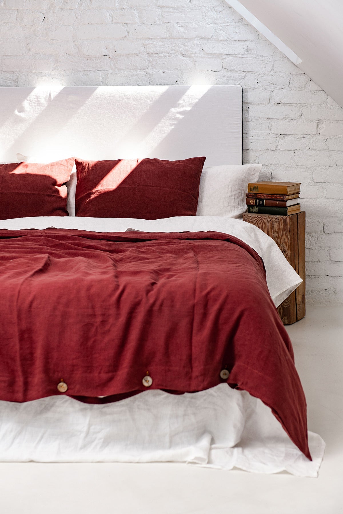 Linen duvet cover in Terracotta - Her Linen