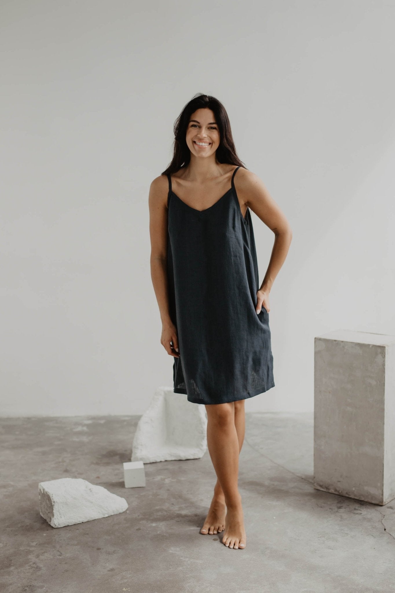 Linen slip dress ZOE - Her Linen