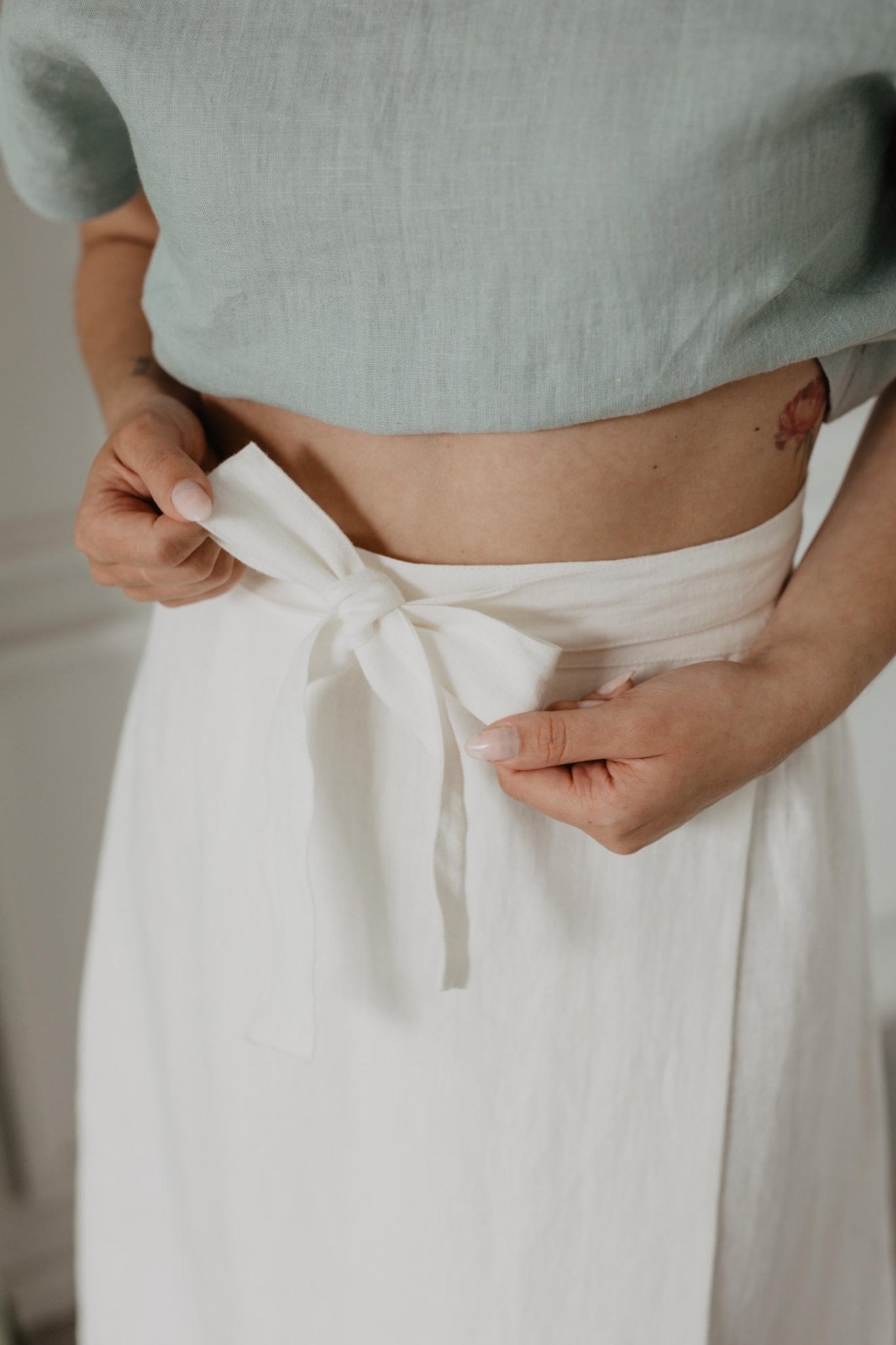 Linen wrap skirt IRIS - Her Linen