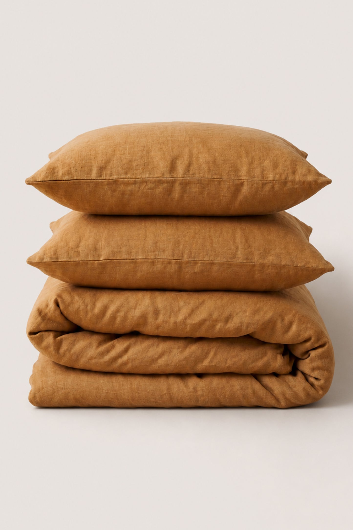 Linen bedding set in Amber