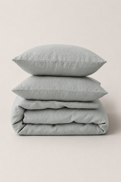 Linen bedding set in Mint Green