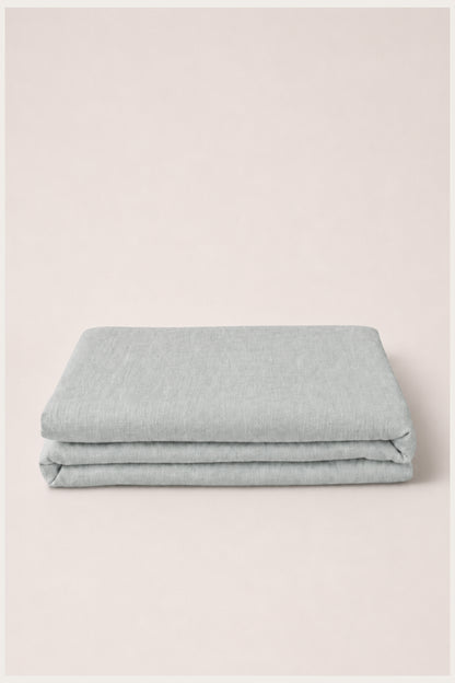 Linen fitted sheet in Mint Green