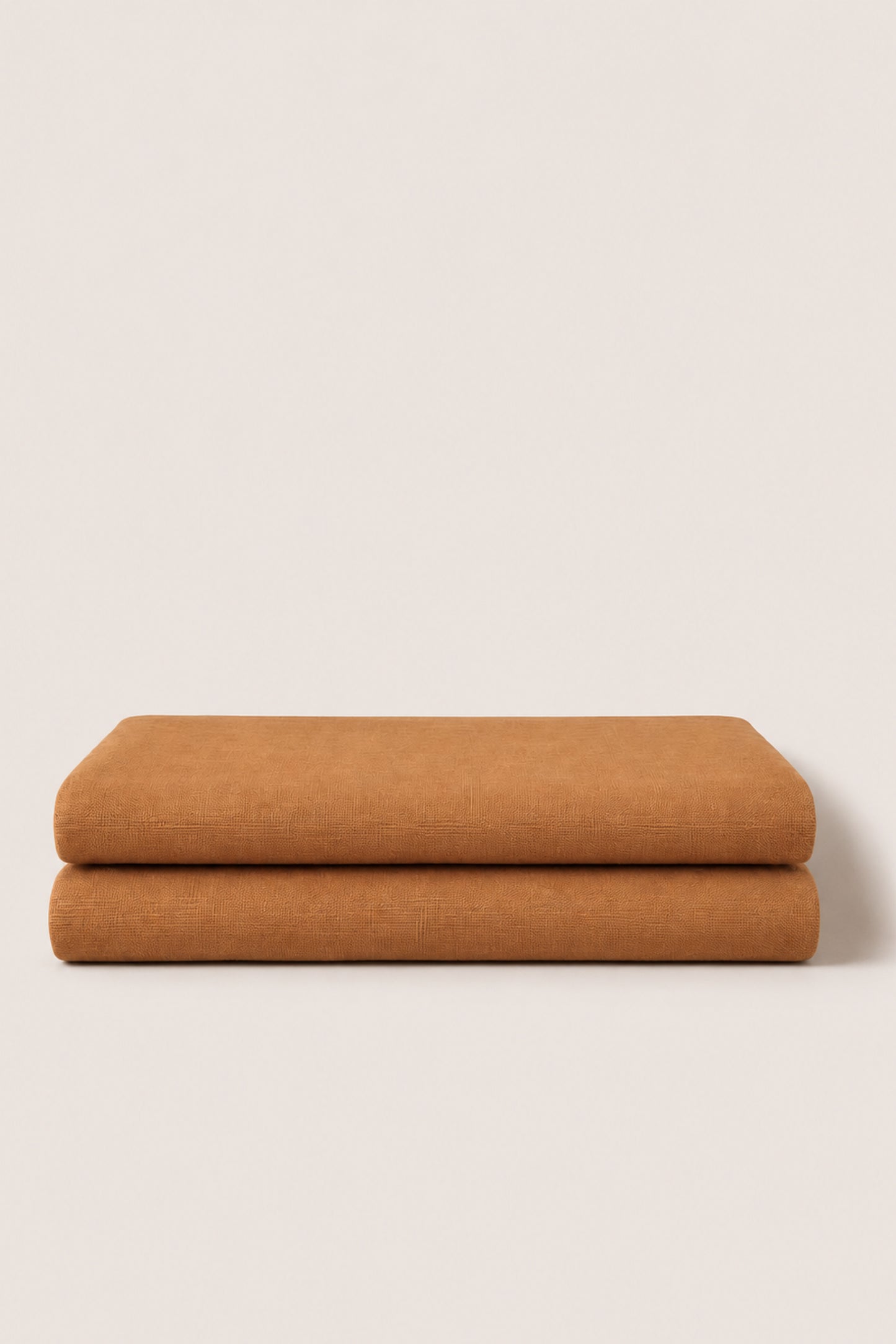 Linen flat sheet in Amber
