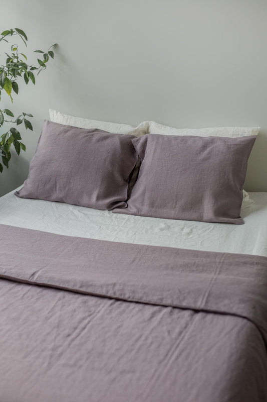 Linen pillowcase in Dusty Lavender - Her Linen