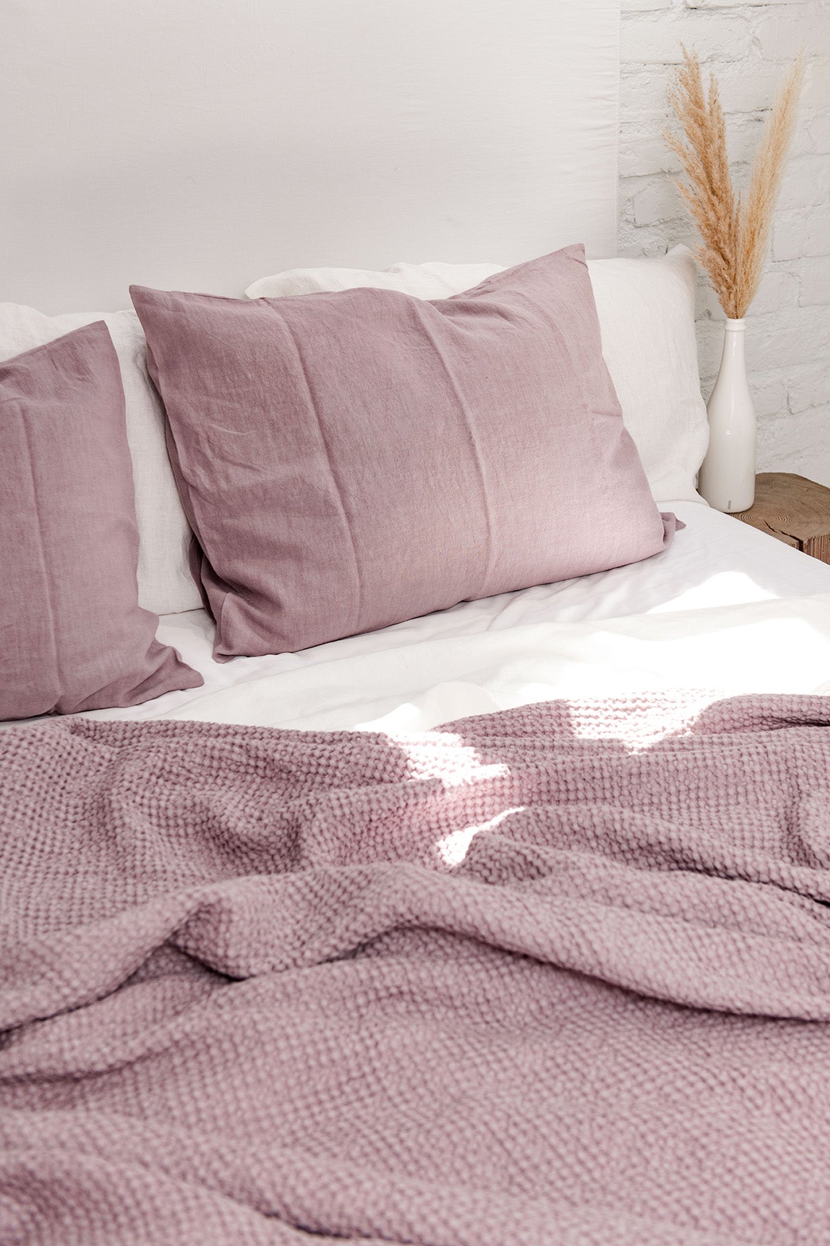 Linen pillowcase in Dusty Rose - Her Linen