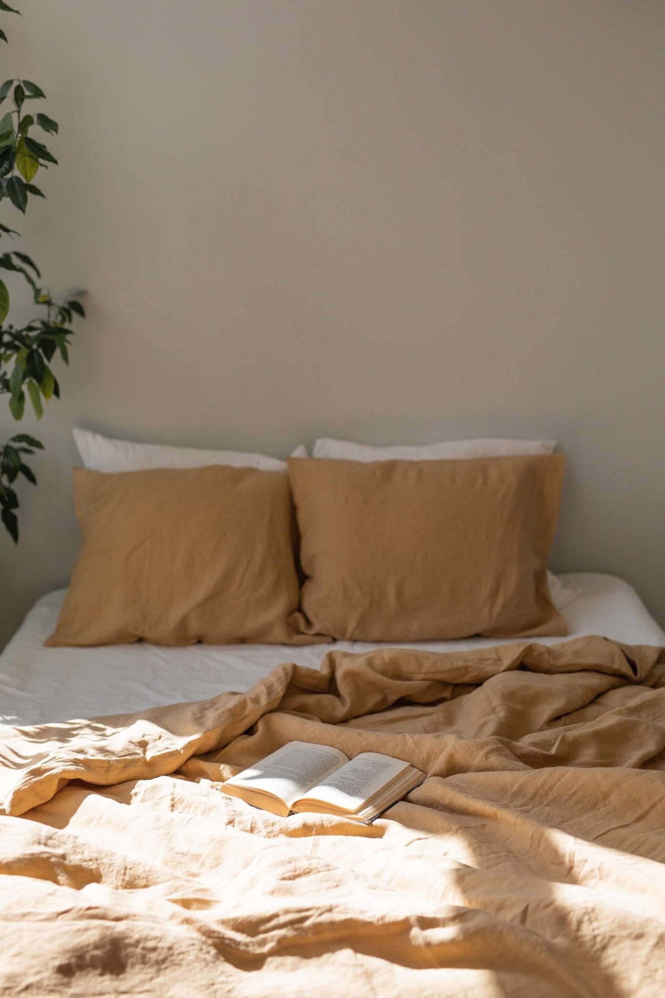 Linen pillowcase in Mustard - Her Linen