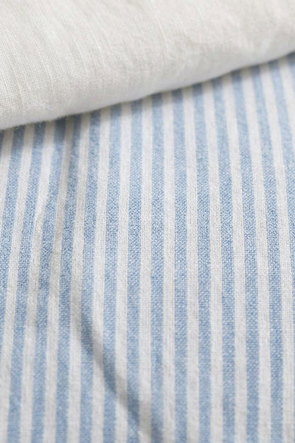 Linen sheets set in Blue Striped