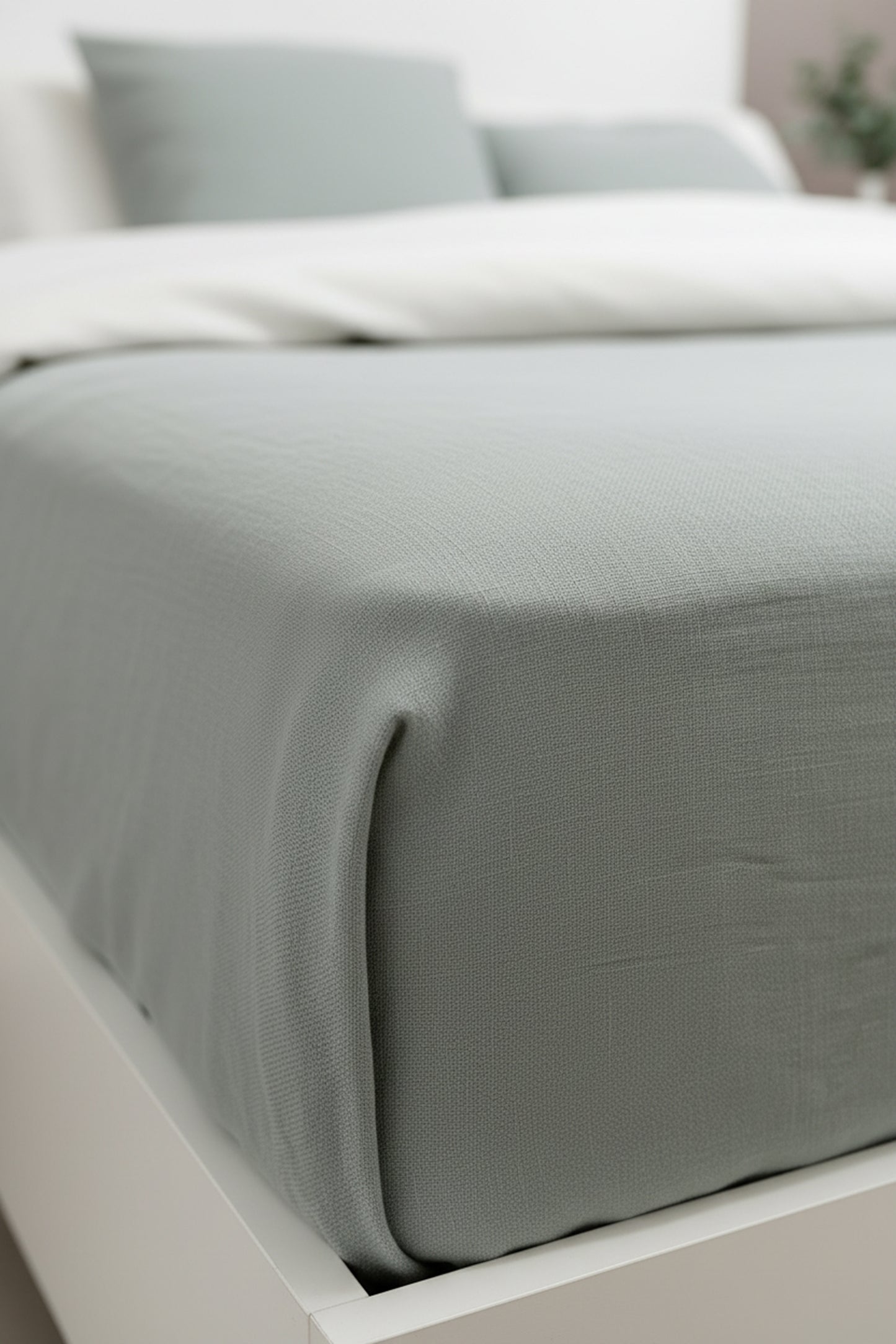 Linen sheets set in Mint Green