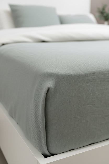Linen sheets set in Mint Green