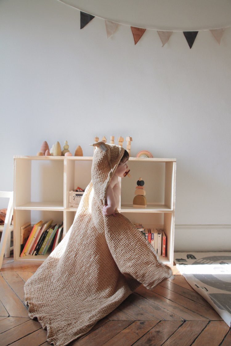 Baby hooded linen towel - Her Linen