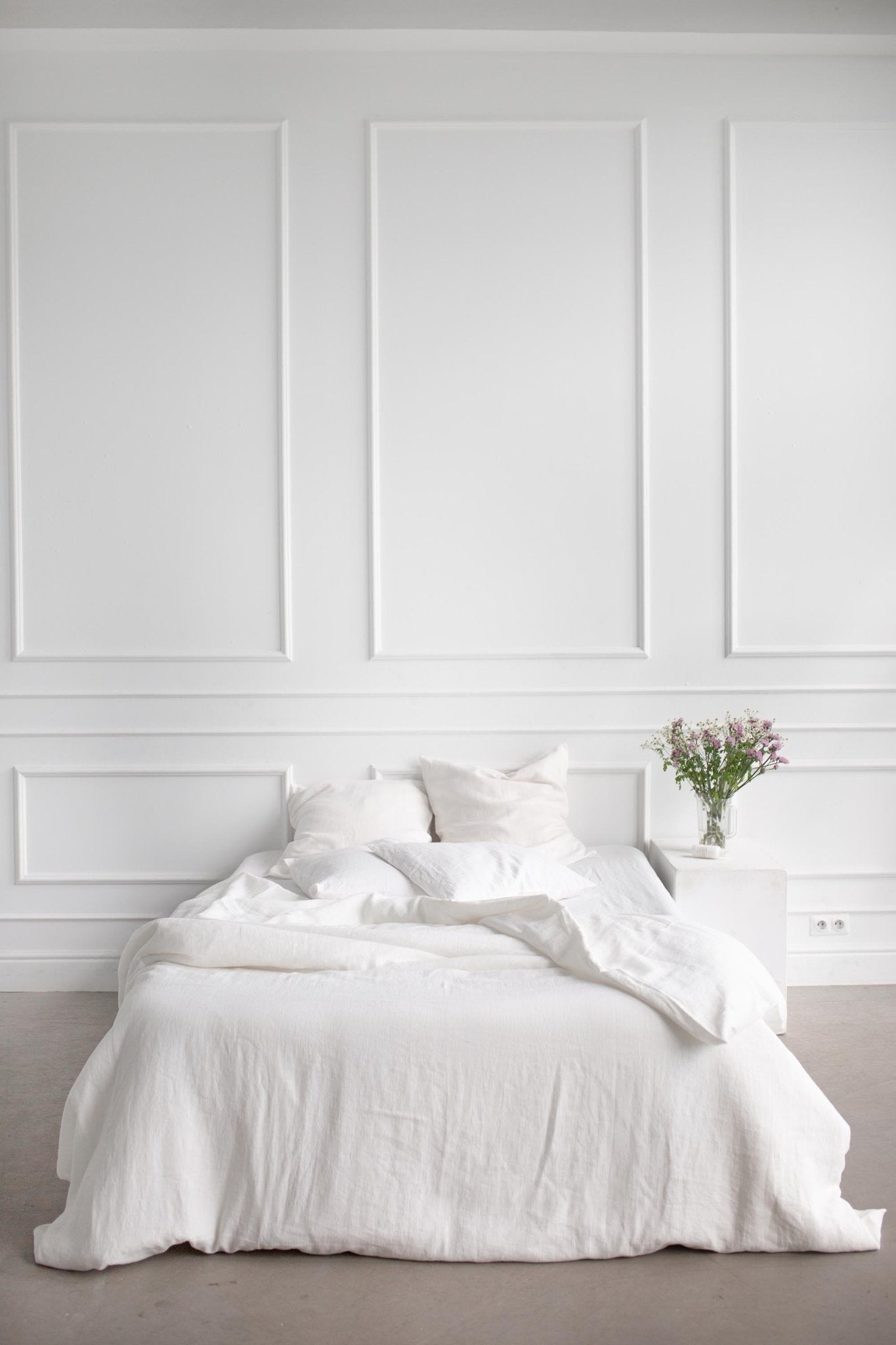 Linen bedding set in White - Her Linen